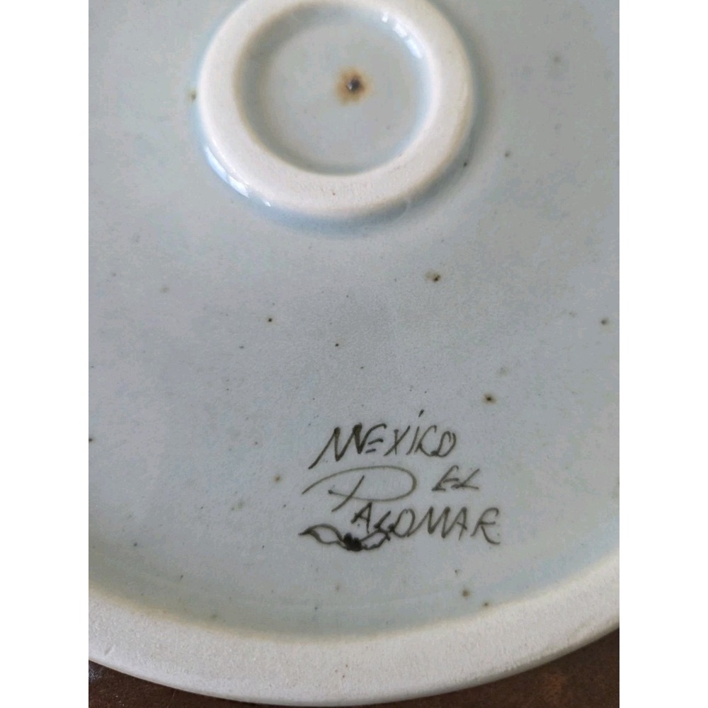 Vintage Palomar Mexican Pottery Blue Rooster Trivet Handmade Signed‎ Mexican - Picture 6 of 6
